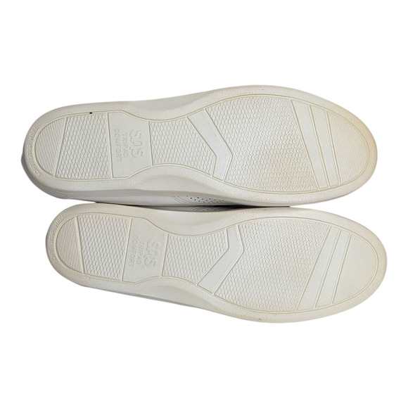 SAS Whisper Womens Size 9 1/2 Slim Tripad Comfort White Leather Walking Shoe - Picture 6 of 7